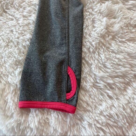 Head Gray With Pink Trim Hooded Long Sleeve Pullover Size Large - Picture 7 of 12